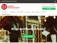 Tablet Screenshot of bartenderskolen.com